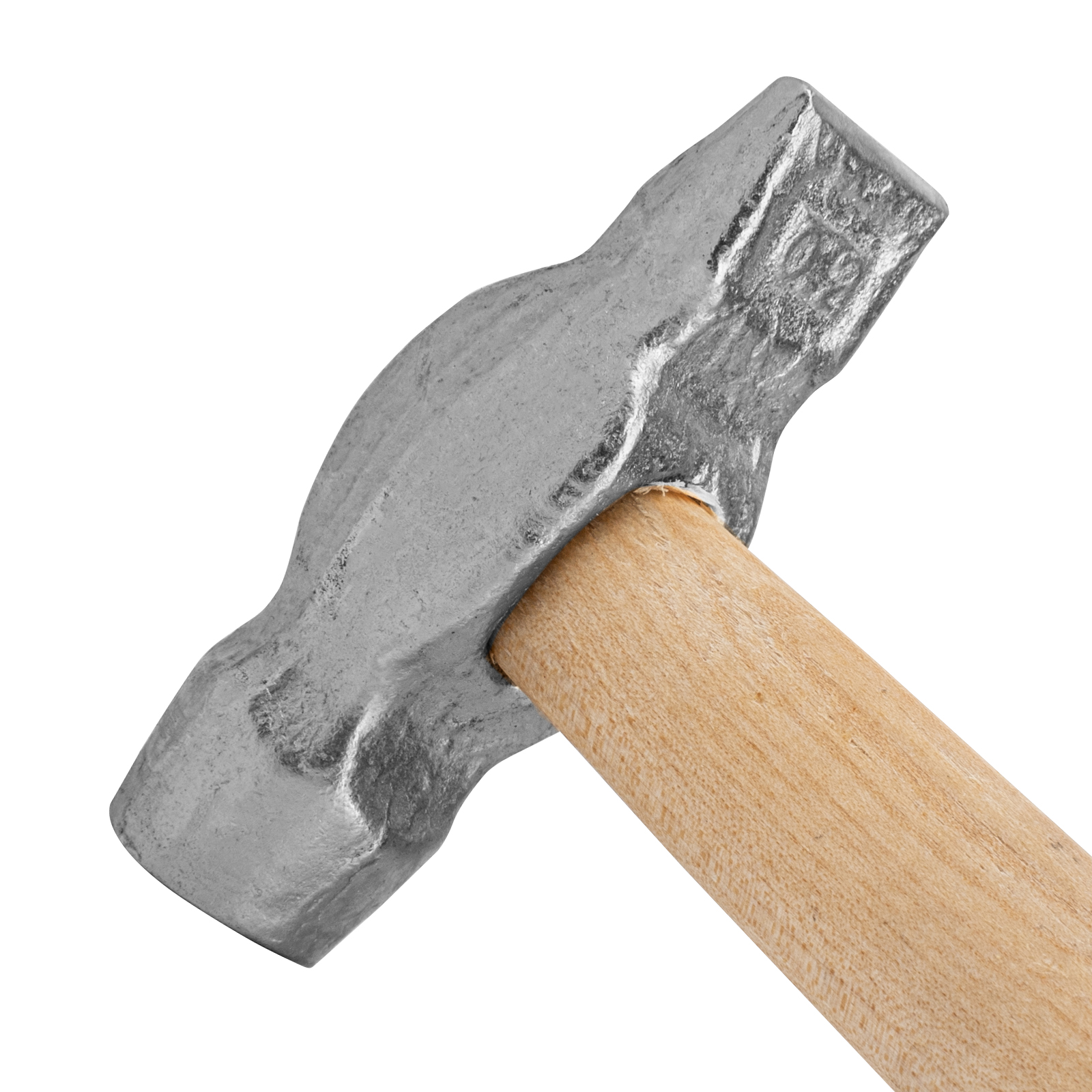 Молоток слесарный, 200 г, круглый боек, деревянная рукоятка