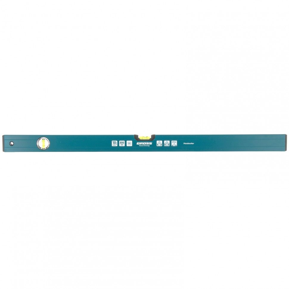 Уровень алюминиевый, 800 мм, 2 глазка, HanD Werker Gross