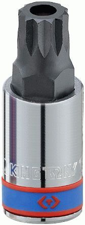 Насадка (бита) торцевая 1/2", Spline, M16, L = 66 мм, с отверстием KING TONY 402B16