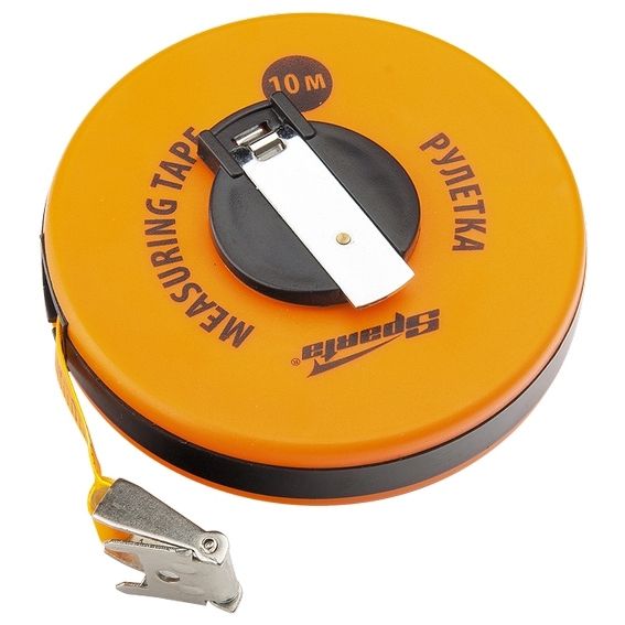 Рулетка геодезическая, 20 м х 12,5 мм, лента ПВХ, закрытый круглый корпус Sparta