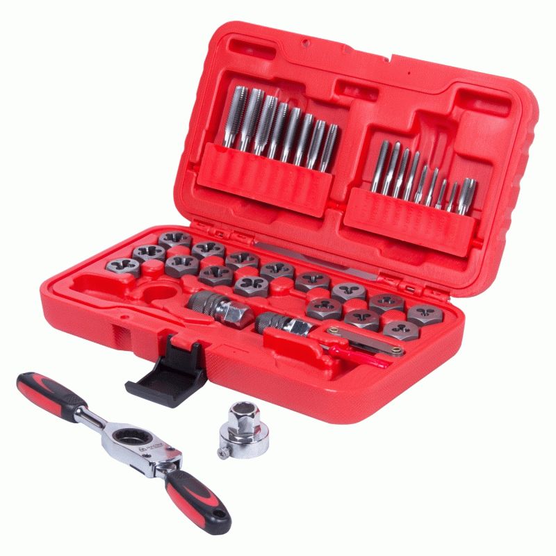 Набор метчиков и плашек SK-5 M3-M12, кейс, 40 предметов МАСТАК 351-00040C