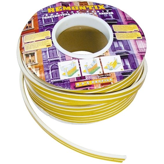 Уплотнитель, 100 м, профиль "P", белый Сибртех