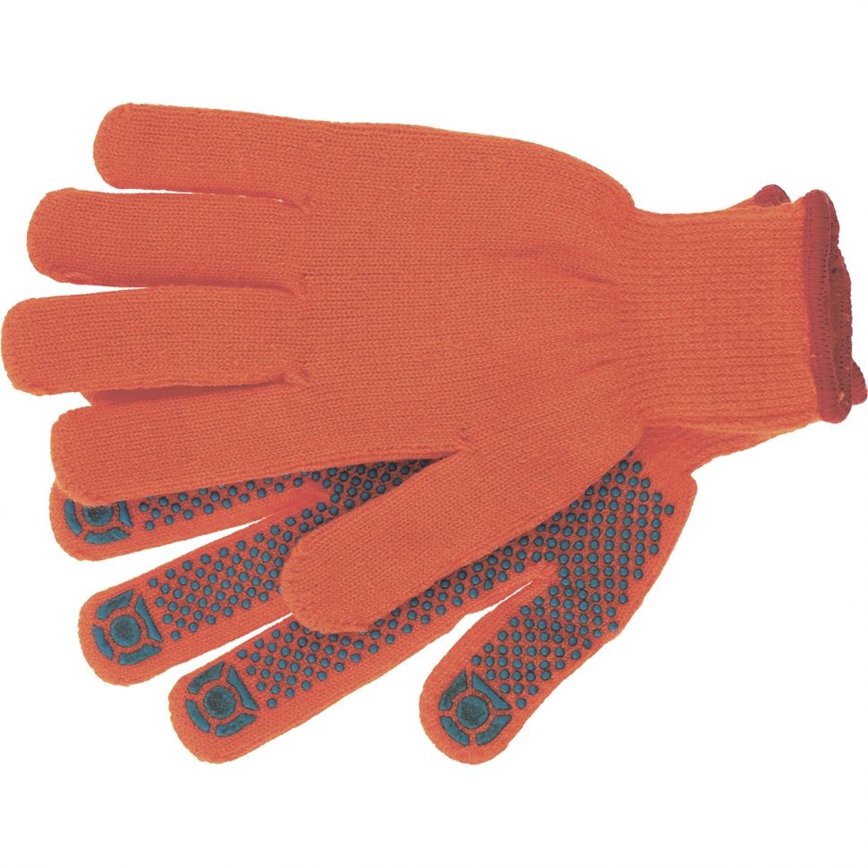 Перчатки полиакрилонитрильные плюшевого переплет, ПВХ "Точка", 10 кл, 58 гр Сибртех  Россия