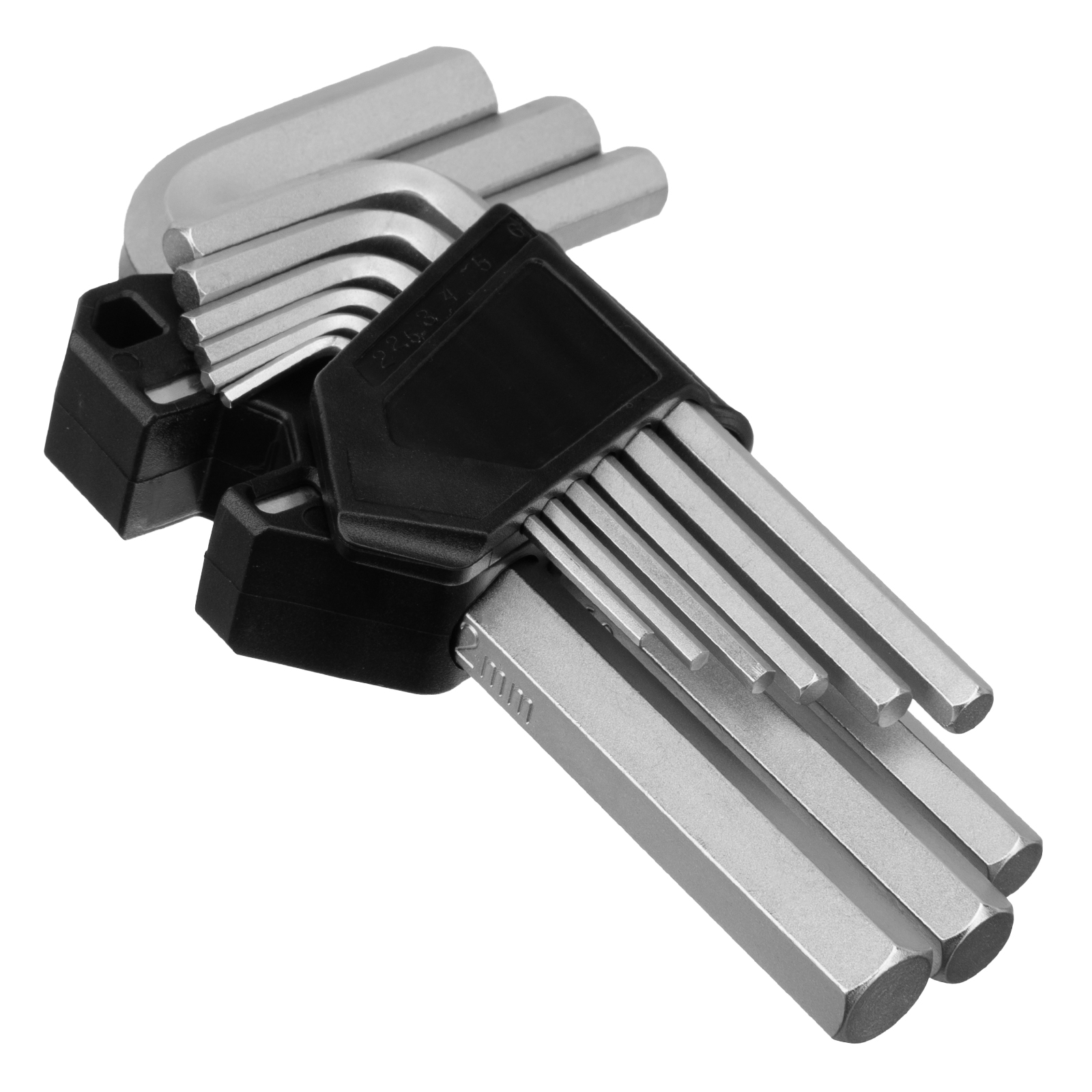 Набор ключей имбусовых, HEX, 2-12 мм, CrV, 9 шт. Сибртех