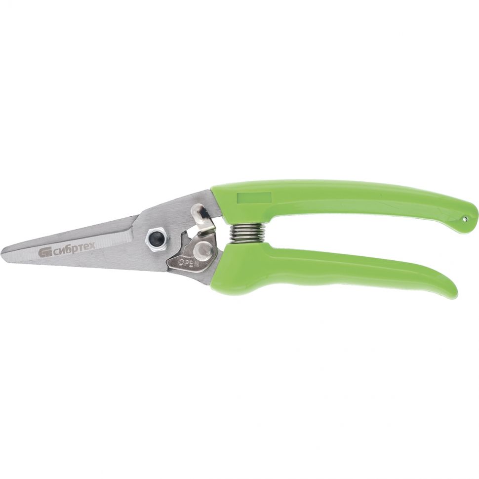Секатор цветочный, 205 мм, пластиковые рукоятки, Сибртех