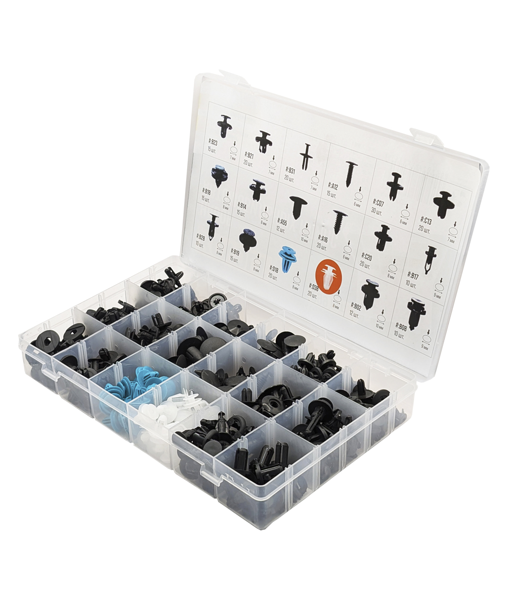 Набор автомобильных клипс, 299 шт, KOVOLT