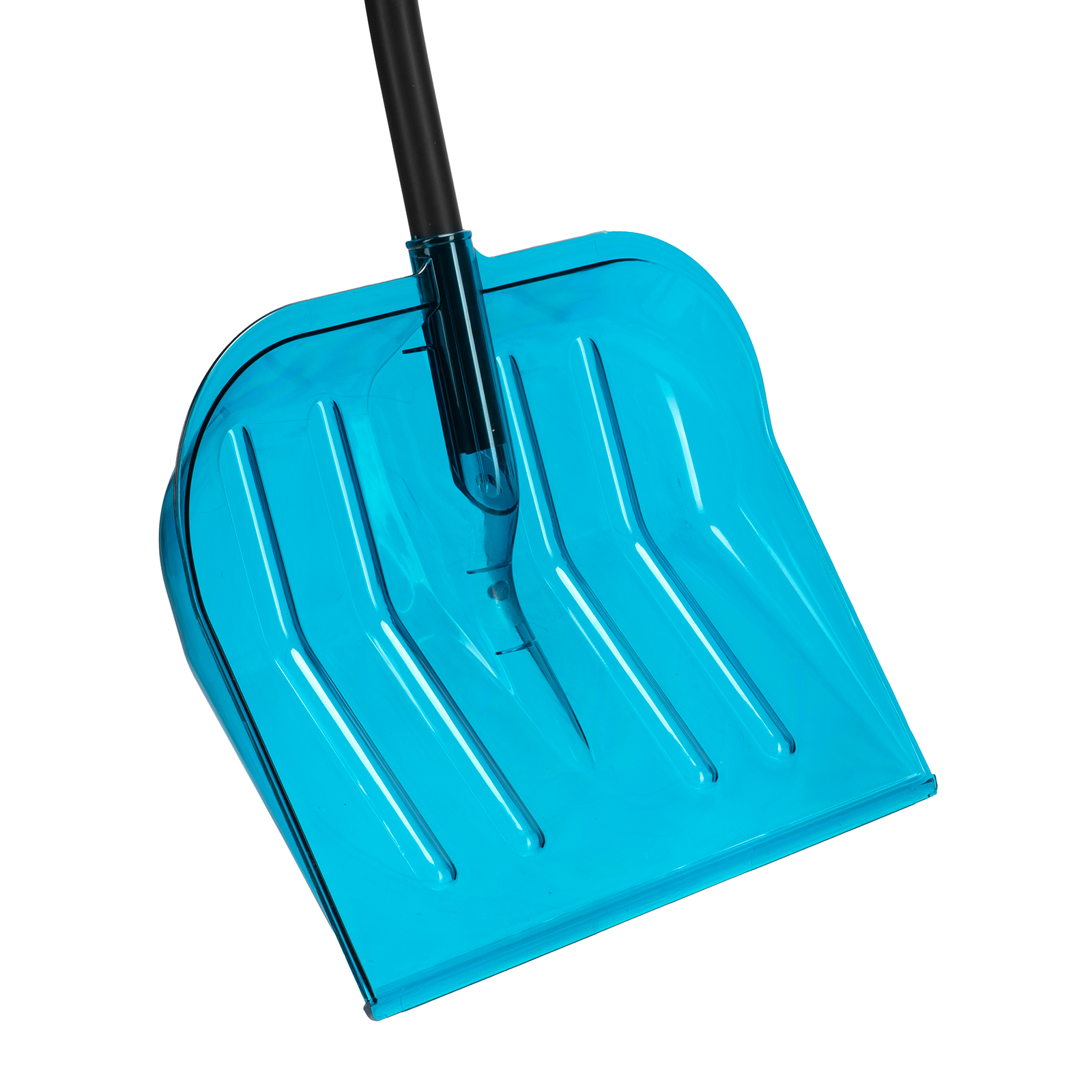 Лопата для уборки снега, поликарбонат, 475х400х1385мм, алюминиевый черенок, ПВХ оплетка, LUXE Palisad