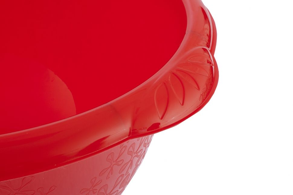 Таз пластмассовый круглый 18 л, красный, Россия Elfe