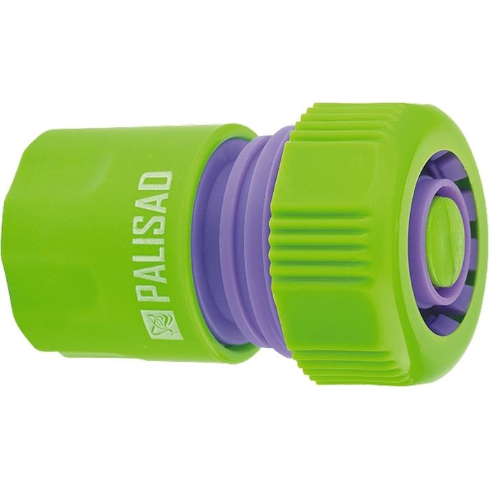 Соединитель пластмассовый, быстросъемный для шланга 3/4, аквастоп Palisad