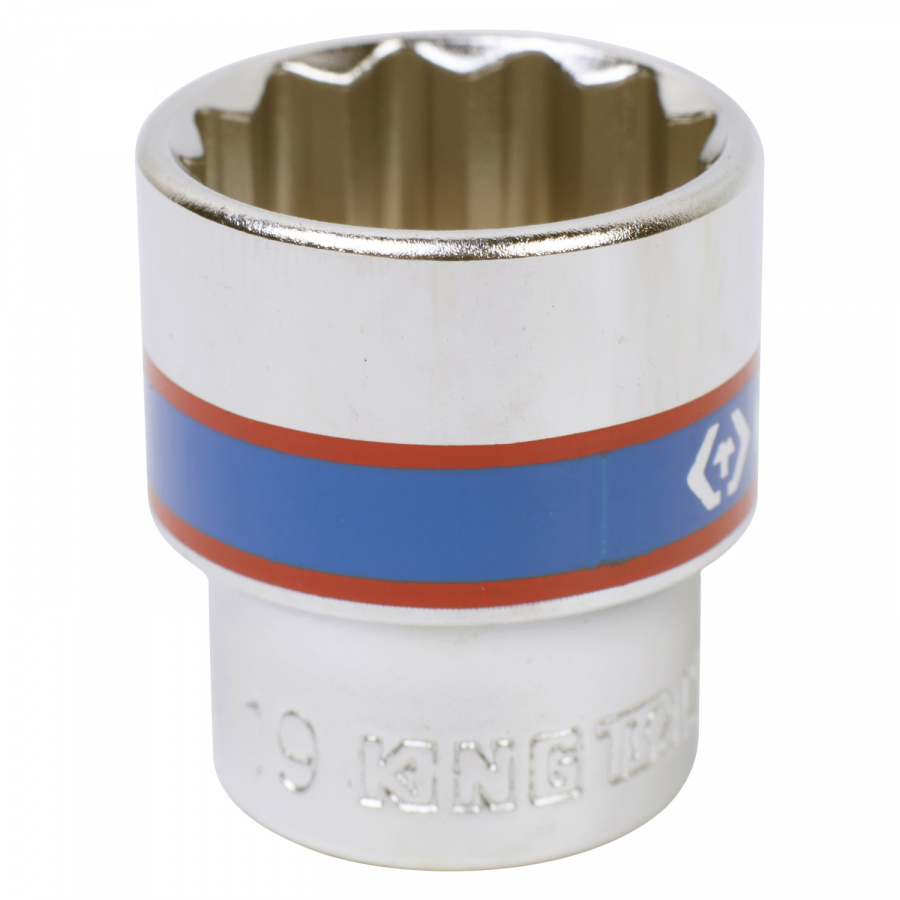 Головка торцевая стандартная двенадцатигранная 3/8", 19 мм KING TONY 333019M