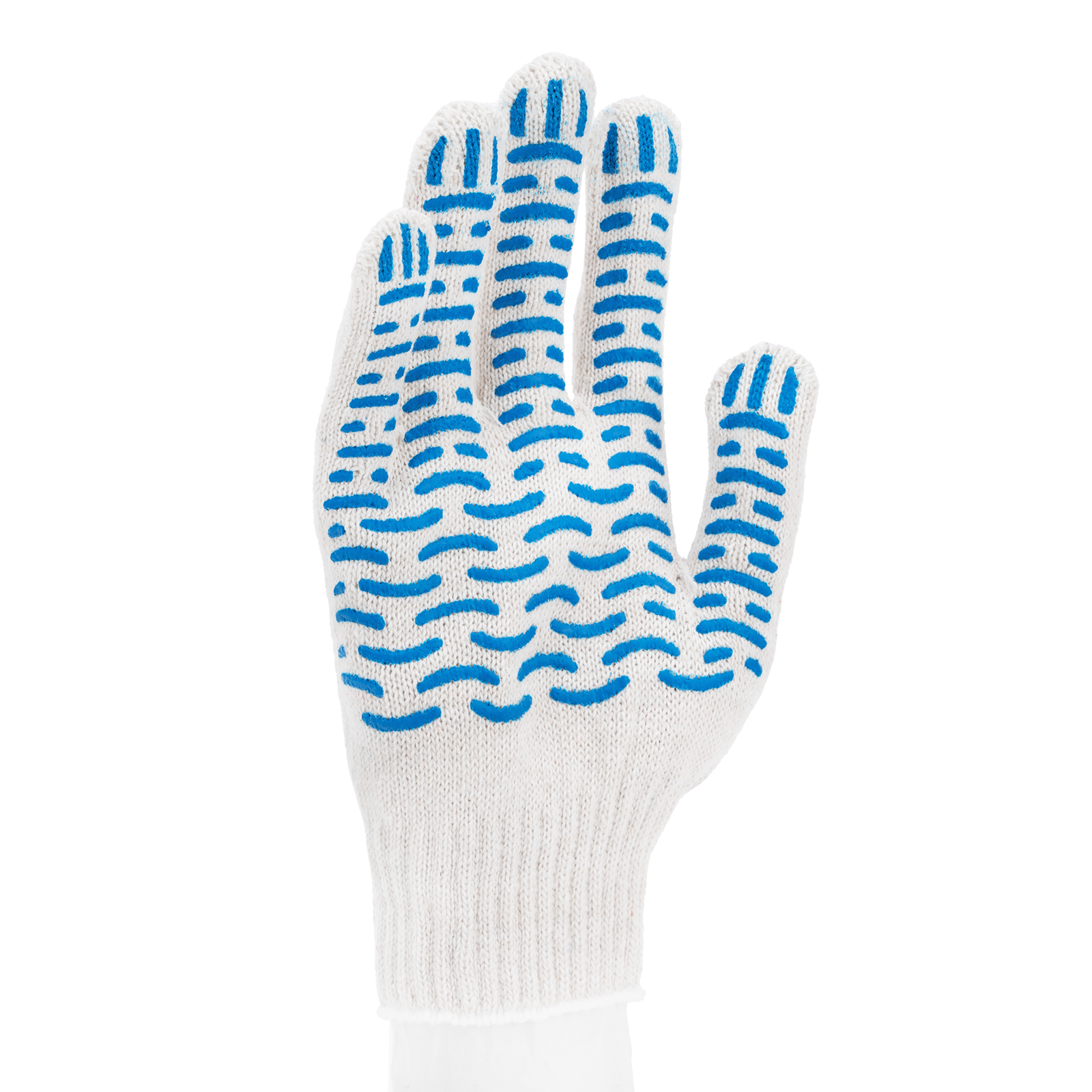 Перчатки х/б, ПВХ покрытие, "Волна", 10 класс