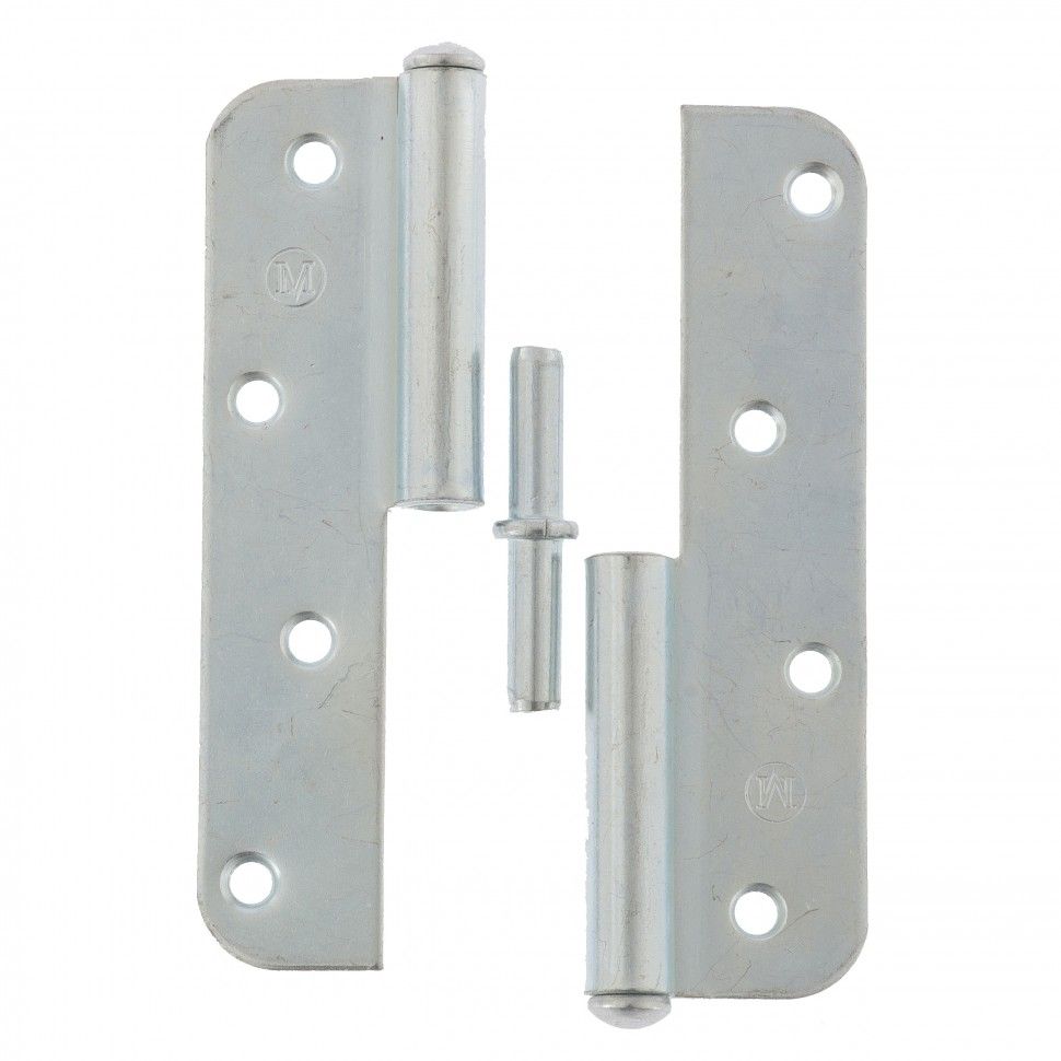 Петля накладная ПН1-130 левая, цинк, 4 шт, (Металлист)