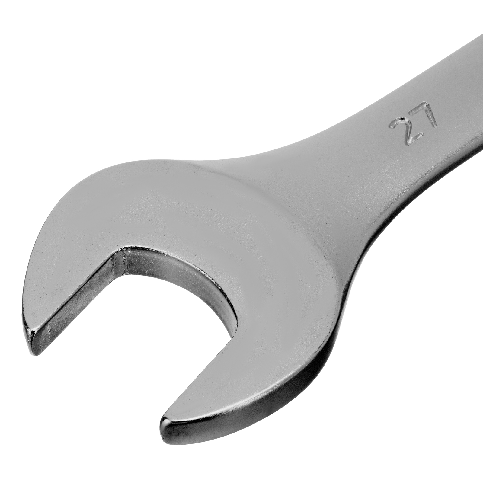 Ключ комбинированный, 27 мм, CrV, матовый хром Stels