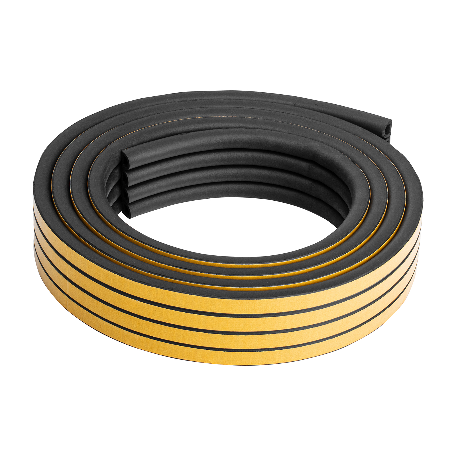 Уплотнитель резиновый 14х12 мм для широких щелей, 12 м, профиль "D", черный  Сибртех