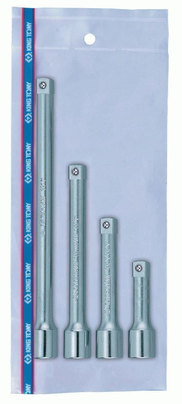 Набор удлинителей 1/4", 55, 75, 100, 150 мм, 4 предмета KING TONY 2104PR