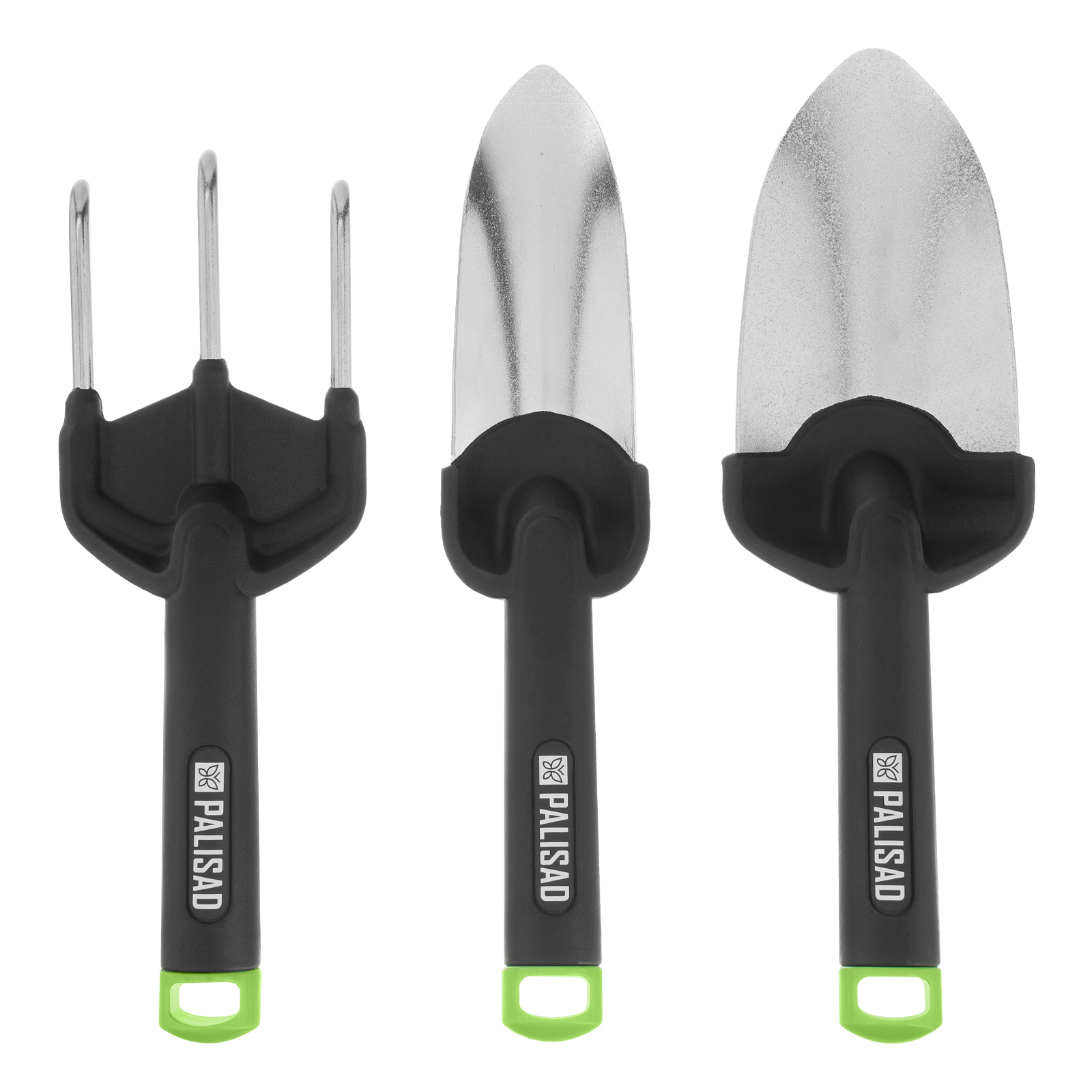 Набор садового инструмента, стальной, полипропиленовые рукоятки, 3 предмета, BASE Palisad