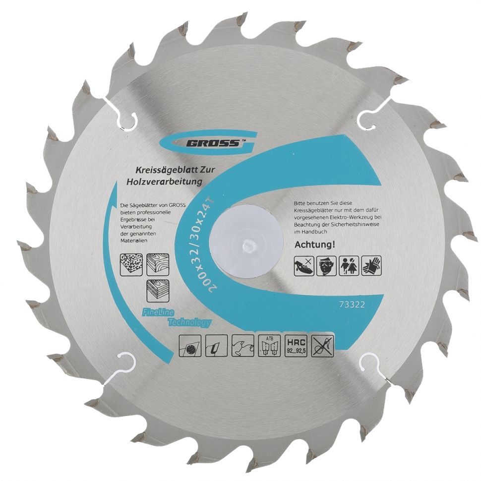 Пильный диск по дереву 200 x 32/30 x 36Т Gross