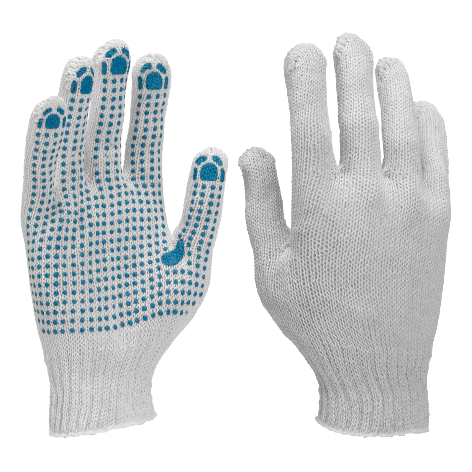 Перчатки х/б, ПВХ покрытие, "Точка", 5 пар в упаковке, 7 класс