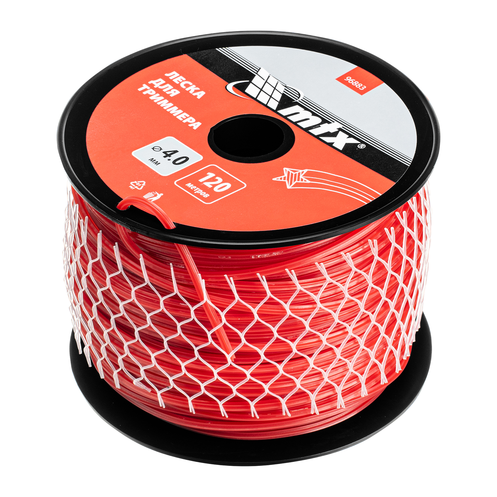 Леска для триммера звезда 4,0 мм х 120 м, на катушке MTX