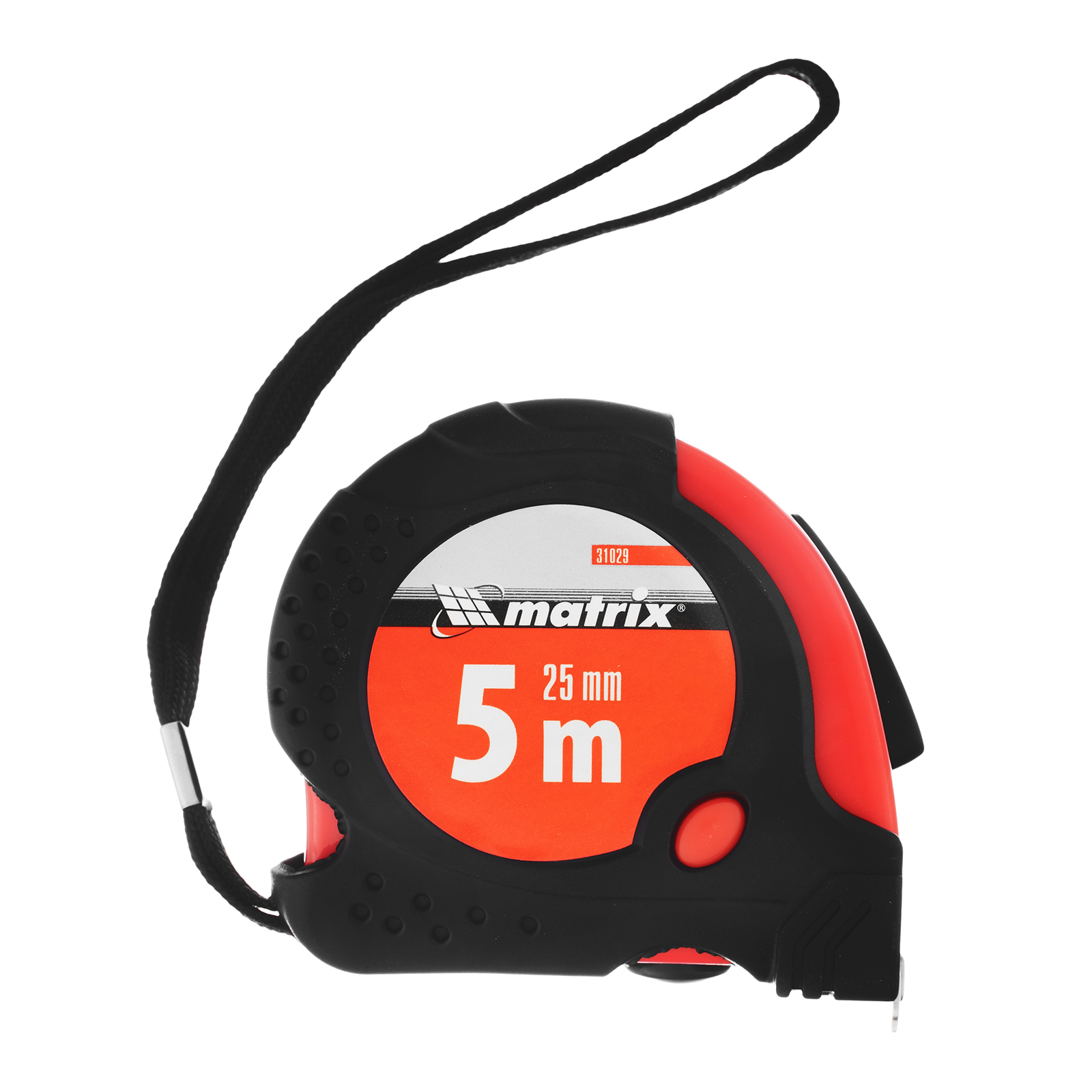 Рулетка Status Magnet fixation,5 м х 25 мм,обрезиненный корпус,зацеп с магнитом Matrix