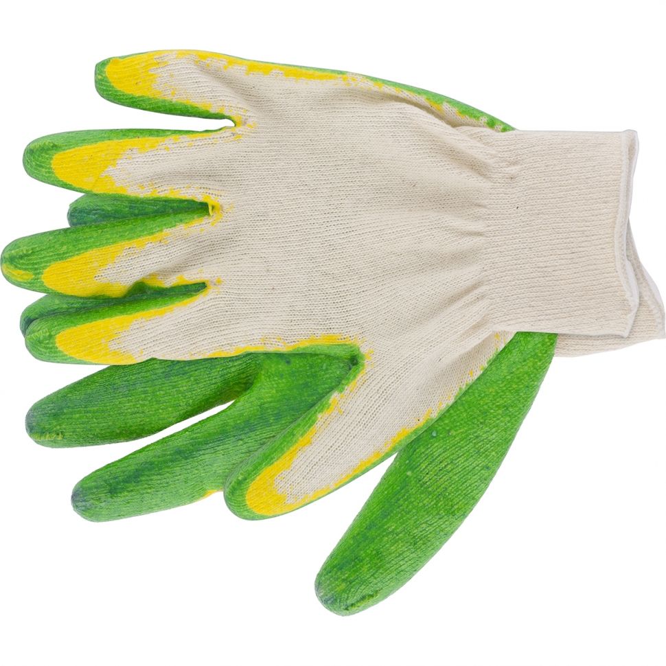 Перчатки хб с двойным латексным обливом