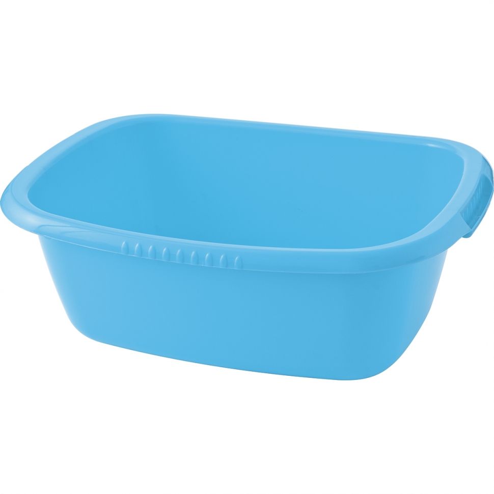 Таз пластмассовый прямоугольный 25 л, голубой, Россия Elfe