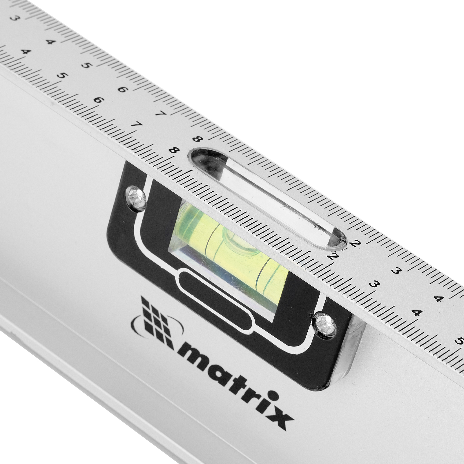 Уровень алюминиевый "Рельс", 1000 мм, 3 глазка (1 поворотный) Matrix