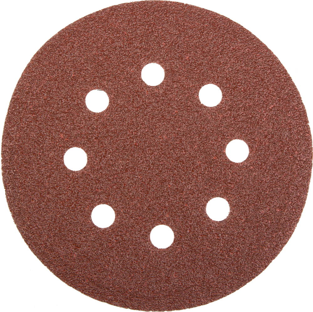 Круг шлифовальный универсальный STAYER "MASTER" из абразивной бумаги на велкро основе, 8 отверстий, Р60, 125мм, 5шт