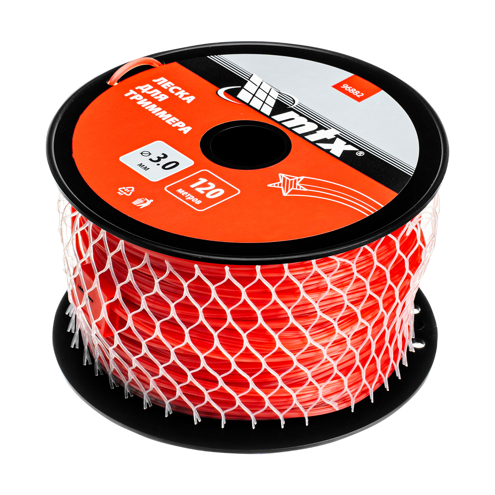 Леска для триммера звезда 3,0 мм х 120 м, на катушке MTX