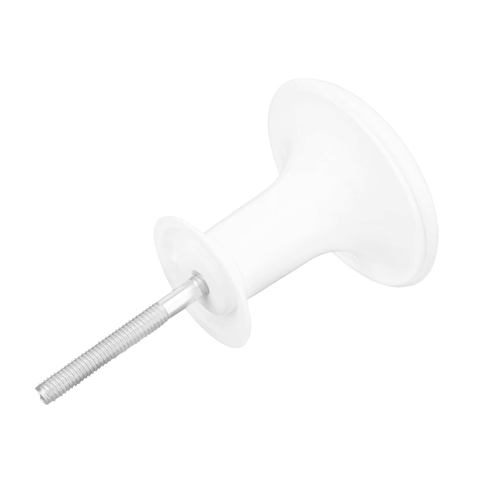 Ручка-кнопка РК1 пласт, белая, 5 шт, (Металлист)