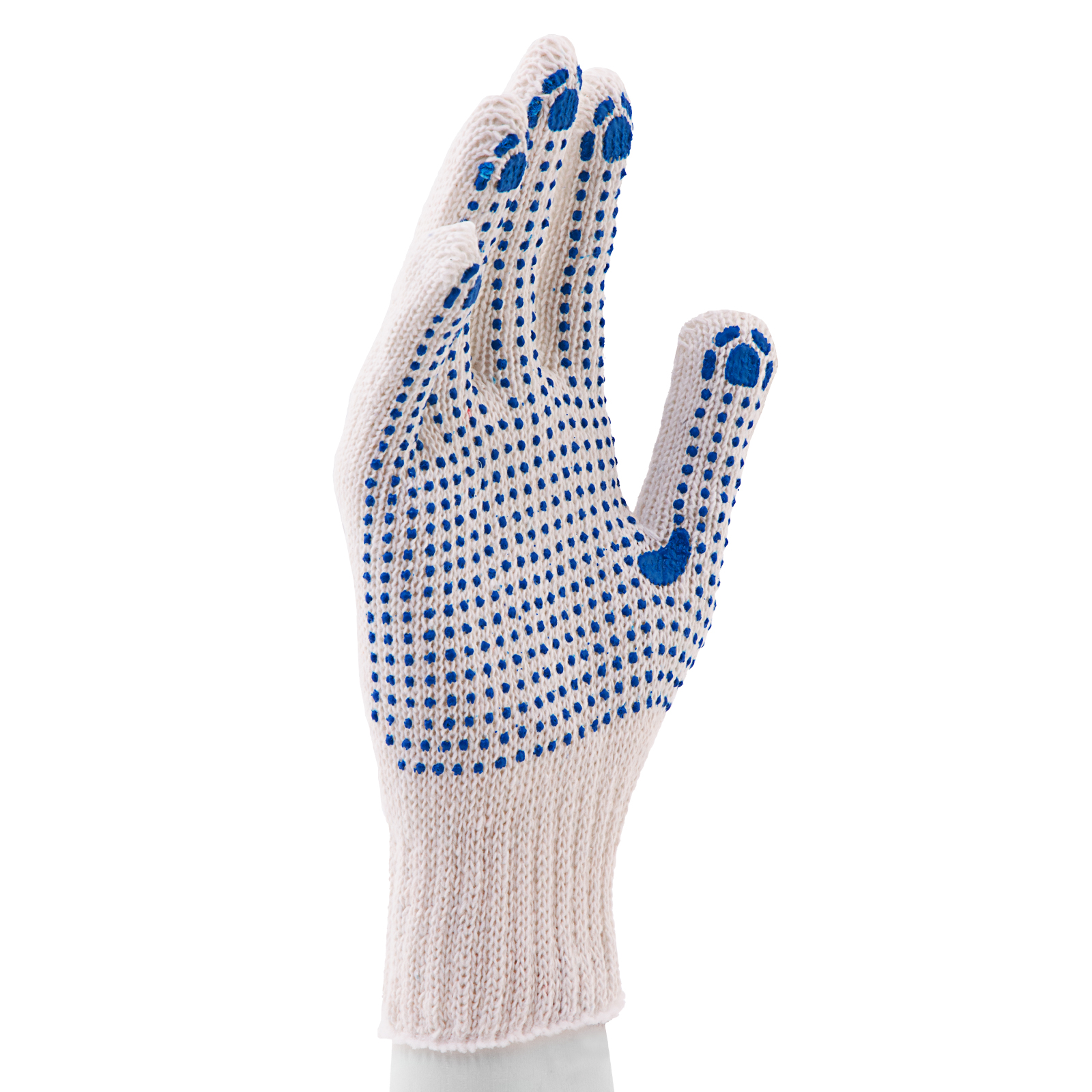 Перчатки х/б, ПВХ покрытие, "Точка", 7 класс