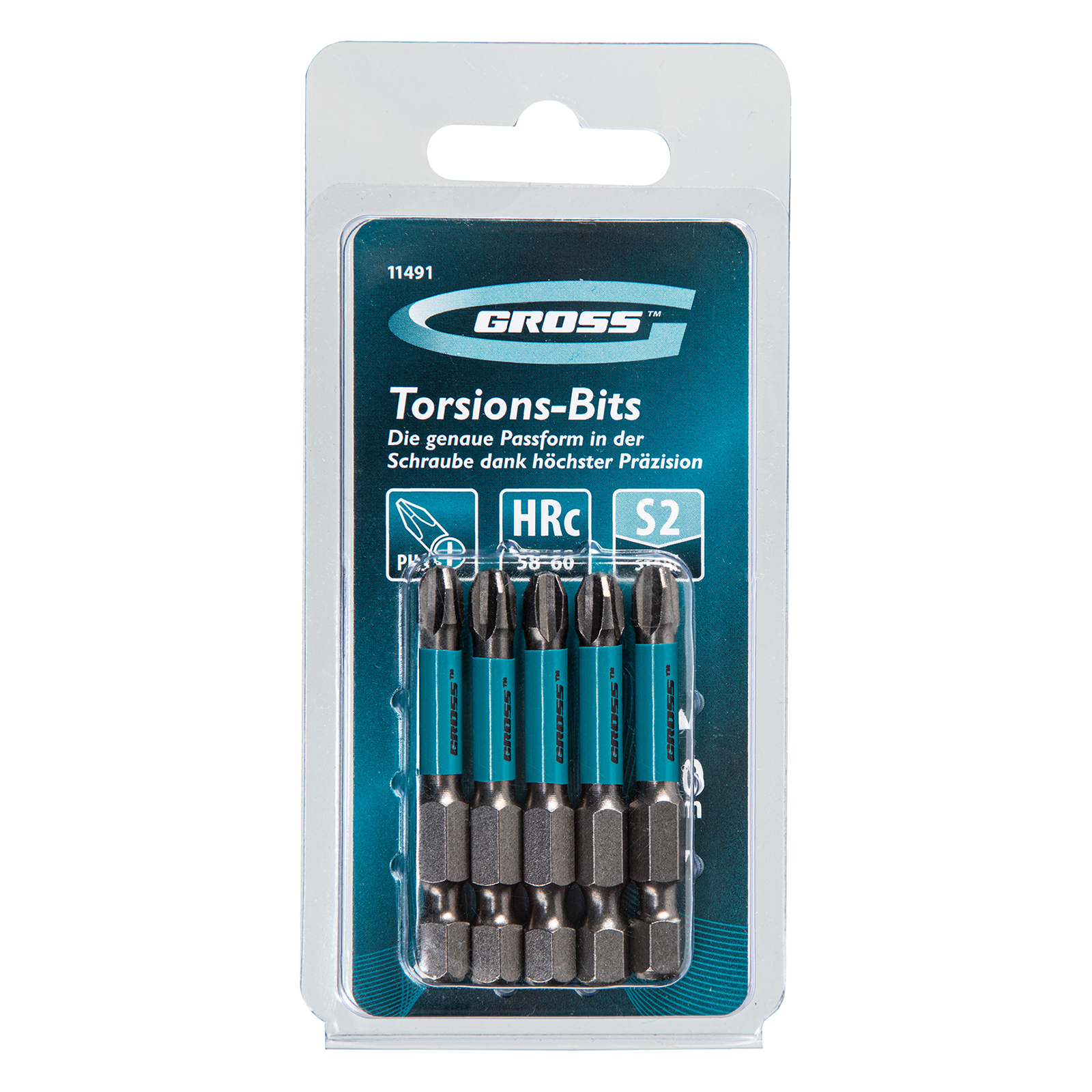 Бита торсионная PH3 x 50 мм, для ударных шуруповертов, 5 шт. Gross