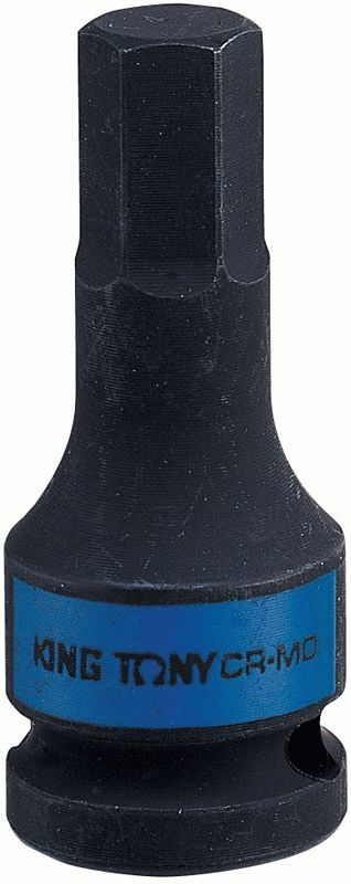 Насадка (бита) ударная торцевая 1/2", HEX, 10 мм, L = 60 мм KING TONY 405510M