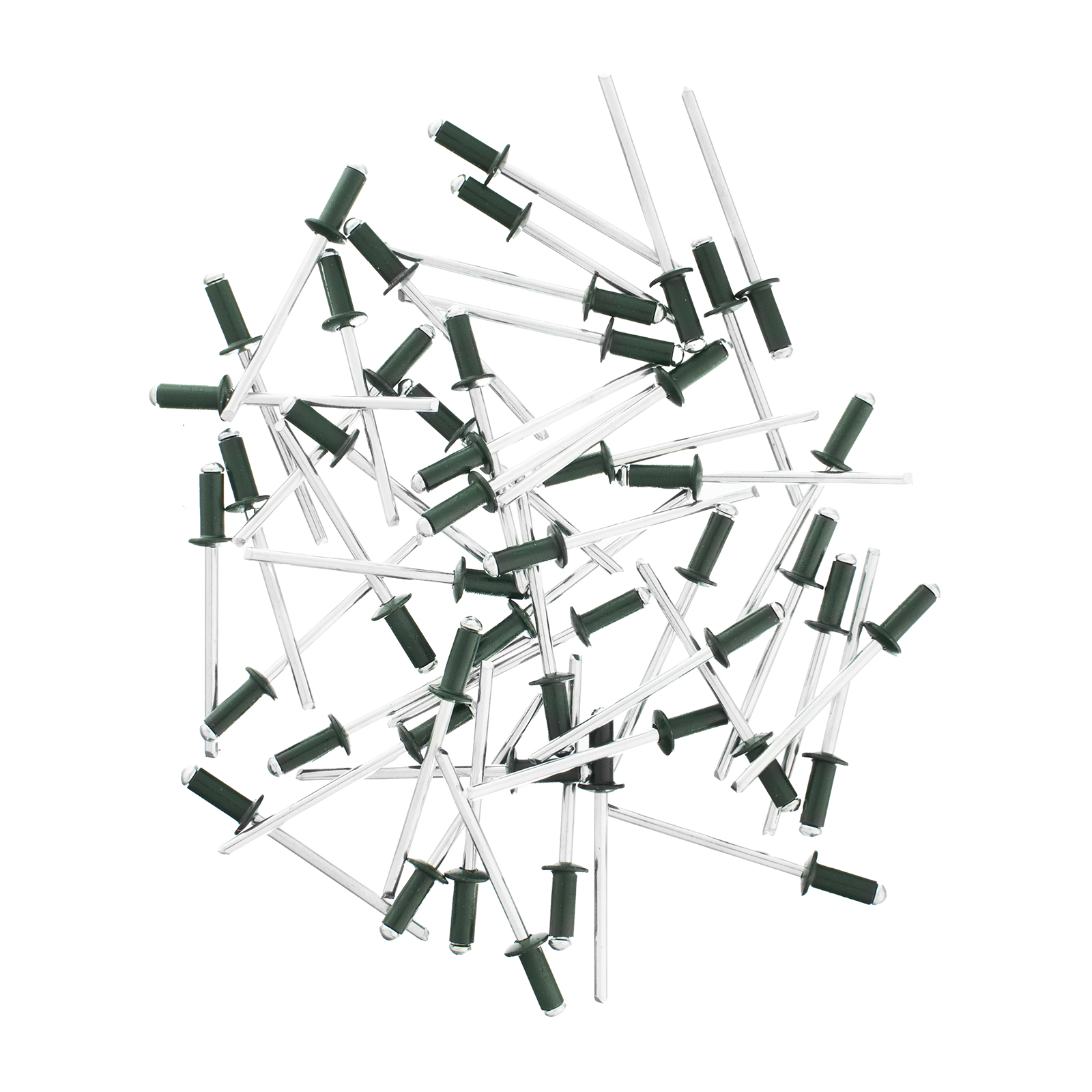Заклепки 3.2 х 8 мм RAL 6005, темно-зеленые, 50 шт Matrix