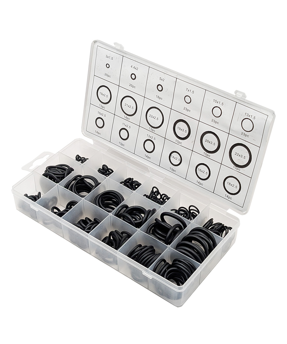 Набор резиновых уплотнительных колец, 3-23 мм, 279 шт