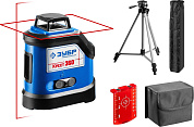 ЗУБР КРЕСТ 360 №2 нивелир лазерный 360°, 20м/70м, точн. +/-0,3 мм/м, штатив