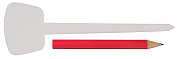 Набор меток-ориентиров GRINDA для засеянных грядок: 25 ярлыков (тип - "Т") + карандаш, 125 мм
