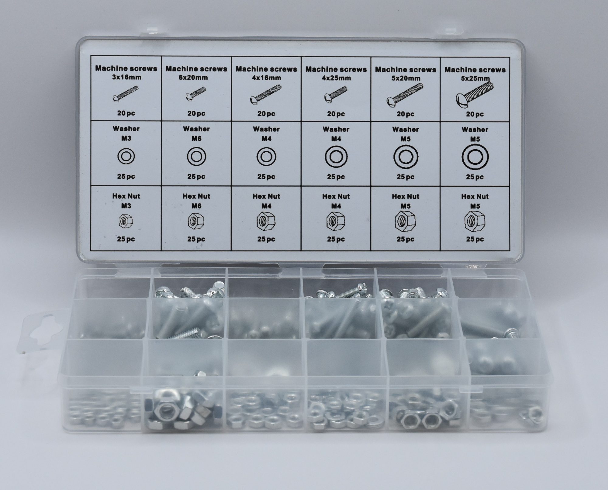 Набор винтов, гаек, шайб, 420 шт