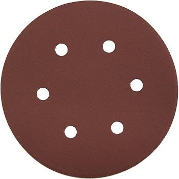 Круг шлифовальный ЗУБР "Мастер" универсальный, из абразивной бумаги на велкро основе, 6 отверстий, Р320, 150мм, 5шт