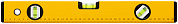 Уровень "Стайл", 3 глазка, желтый усиленный корпус, фрезер. рабочая грань, шкала, Профи  400 мм