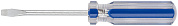 Отвертка "Техно", CrV сталь, пластиковая синяя прозрачная ручка  5х75 мм SL