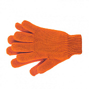 Перчатки трикотажные, акрил, двойные, оранжевый, двойная манжета Россия Сибртех