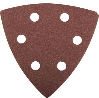 Треугольник шлифовальный ЗУБР "Мастер" универсальный на велкро основе, 6 отверстий, Р320, 93х93х93мм, 5шт