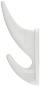 Крючок-вешалка 2-рожковый пластиковый белый